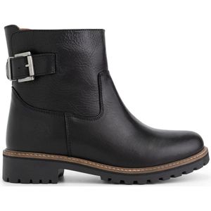 Travelin' Vadfoss Dames Enkellaarzen - Wol gevoerde boots - Zwart Leer