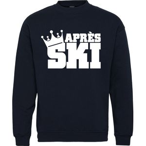 Sweater Apres Ski Kroontje | Apres Ski Verkleedkleren | Fout Skipak | Apres Ski Outfit | Navy | maat XS