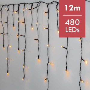 Gouden ijspegelverlichting - 12meter - 480leds