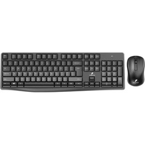 FoneTex FT-KM01 - Draadloos Toetsenbord en Muis - Qwerty - Zwart