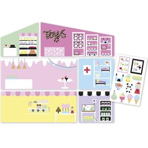 Lundby poppen huis Wandset Creative ( achterwand + stikkervel)