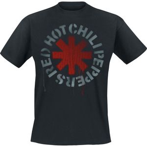Red Hot Chili Peppers Stencil Black T-shirt zwart 3XL