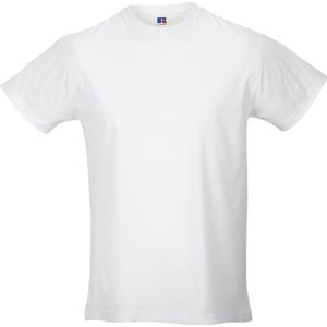Russell Heren Slank T-Shirt met korte mouwen (Wit)