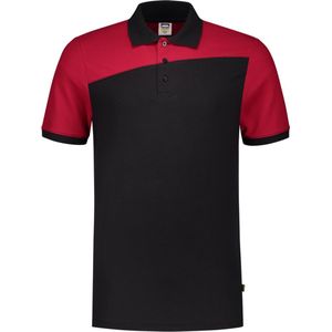 Tricorp Poloshirt Bicolor Naden 202006 Zwart / Rood - Maat XXL