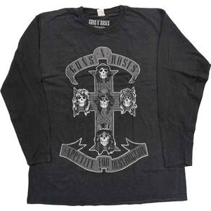Guns N' Roses - Monochrome Cross Longsleeve shirt - L - Zwart