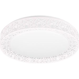 LED Plafondlamp - Torna Lester - 40W - Aanpasbare Kleur - Dimbaar - Afstandsbediening - Rond - Wit - Kunststof
