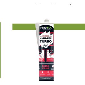 Pro-Fix - Mastic High-Tec Turbo Zwart - Pro-Fix | Robuuste Lijmkit voor Sanitair & Tegelwerk | Waterdicht, Flexibel en Langdurig | Perfect voor Professionele Installaties | high-tack