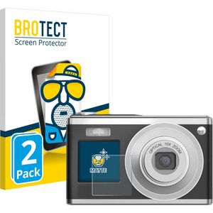 BROTECT - Screenprotector voor Rollei Compactline 10X (Display voor) - Folie Beschermfolie matte (2 Stuks)