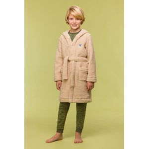 Woody badjas unisex - eend - beige - 242-10-ROM-M/127 - maat 176