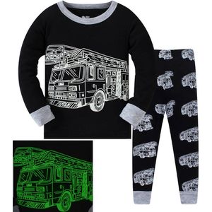 Kinder Pyjama set | Glow in the dark | Truck | Maat 3T | 92/98| 100% katoen
