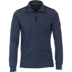 Casa Moda - Half Zip Trui Donkerblauw Indigo - Heren - Maat L - Regular-fit