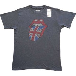 The Rolling Stones - Classic UK Heren T-shirt - XL - Grijs