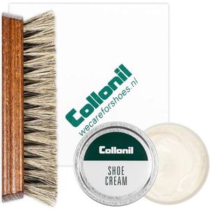 Collonil | Schoenpoets set 3-delig | Shoe cream | Poetsdoek | Borstel | Kleurloos