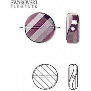 Swarovski Elements, 6 stuks Twist kralen, 14x6mm, amethyst (5621)
