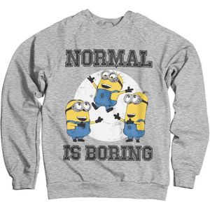 Minions Sweater/trui -2XL- Normal Life Is Boring Grijs
