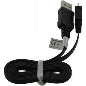 Micro USB Data Kabel Ultra Flat  - Zwart