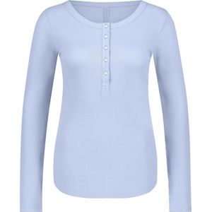 Hunkemöller Dames Nachtmode Pyjama top - Blauw - maat XL