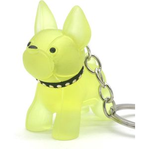 Sleutelhanger Hond - Lengte 5 cm - Geel