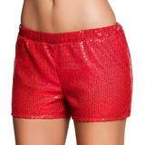 Boland - Hotpants Sequins rood (M) - Volwassenen - Danser/danseres - 80's & 90's - Disco