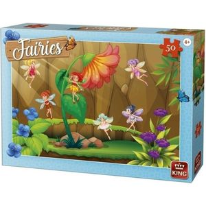 King Kinderpuzzel Fairies With Flower 50 Stuks 24,5 X 17 Cm