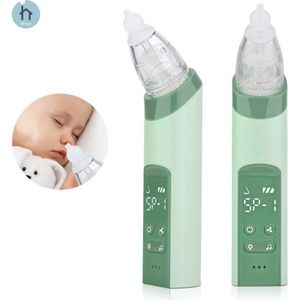 Thuys Neusreiniger Baby - Elektrische Neuszuiger - Lage Geluidsniveau - Neus Aspirator - Inclusief 3 Opzetstukken - Muziek en Licht - Groen