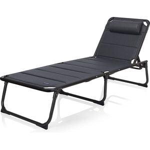 Deluxe zonnebed voor tuin, terras en balkon / tuinbed \ Sun bed, sun lounger, garden chair, portable beach chair