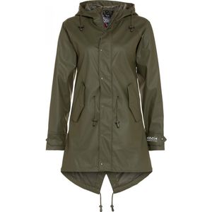 Olijf groene dames regenjas / parka HafenCity® van BMS 5XL