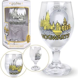 Hogwarts Harry Potter Kleurveranderende Beker, Glazen Kelk 400 ml