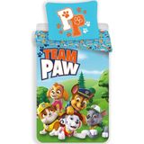 PAW Patrol Dekbedovertrek Team PAW - Eenpersoons - 140  x 200 cm - Katoen