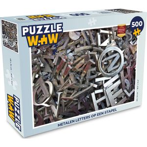 Puzzel Metalen letters op een stapel - Legpuzzel - Puzzel 500 stukjes