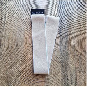 XSIERA - Handdoek elastiek - glitter goud/wit strandbed elastiek - Elastische band strandlaken - Strand knijper - Towelband - Towelstrap - moederdag