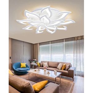 Lichtendirect- LED Plafondlamp- wit-Plafonniere- Modern- Afstandsbediening- Binnenverlichting-Woonkamer lamp-Dimbaar 3 staps- Hal slaapkamer lamp-76CM- 3.500K- 6500K- 80W
