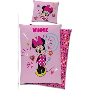 Minnie Mouse Dekbedovertrek - Pretty Pink - 140x200 cm 70 x 90 cm