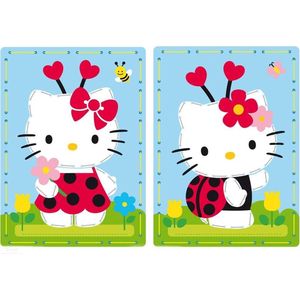Borduurkaart kit Hello Kitty Ladybug set van 2 - Vervaco - PN-0162181