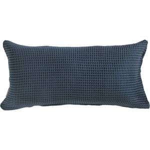 Heckettlane Wafel Kussensloop - Katoen - 40x80cm - Blauw