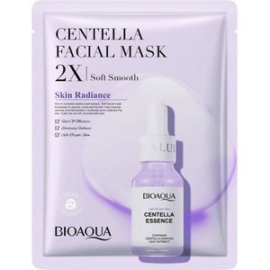 BioAqua - Centella gezichtsmasker 10 stuks - Hydrateert en kalmeert de huid - Stralende huid - Stimuleert collageen - Verheldert vlekken - Verzacht en voedt droge huid - Diep hydraterend - Gevoelige huid - Anti-roodheid - Vermindert poriën
