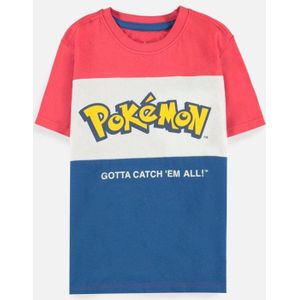 Pokémon - Logo Cut & Sew Kinder T-shirt - Kids 122 - Multicolours