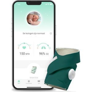 Owlet Smart Sock 3 - Babymonitor met Zuurstof- & Hartslagmeter (0-18 maanden) - Donkergroen