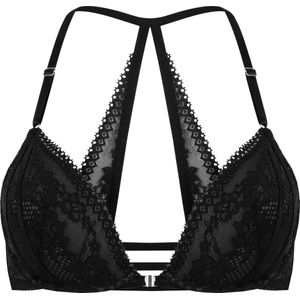 Hunkemöller Dames Lingerie Voorgevormde push-up beugel bh Vera - Zwart - maat B80