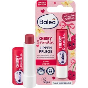Balea Lippenbalsem Cherry & Vanilla | 4,8 g - Kers - Vanille | Voor Soepele en Zachte Lippen - Met Sheaboter | Limited Edition 2025