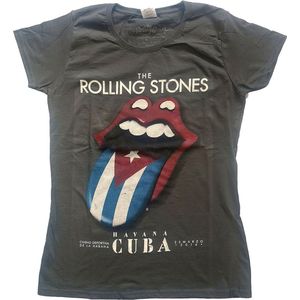 The Rolling Stones - Havana Cuba Dames T-shirt - L - Grijs
