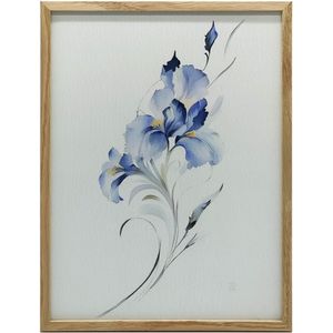 Canvas Foto Voor Muur Blauwe Iris Zonder Lijst 50X70 Cm