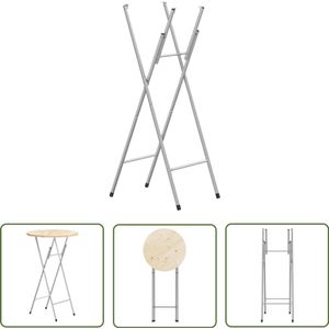 vidaXL Bartafelpoten - Tafelpoten - Bartafelpoten inklapbaar 45x53x108 cm staal zilverkleurig - Inklapbare Tafelpoten - Metalen Tafelpoten - Staal Tafelpoten