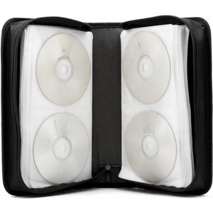 Zylo® CD Koffer - DVD Hard Kunststof Hoesje Houder - CD Organiser Portemonnee - Zwart - 30cm x 20cm x 9cm