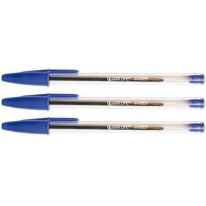 Balpen Quantore Stick blauw medium (alternatief) - 50 stuks