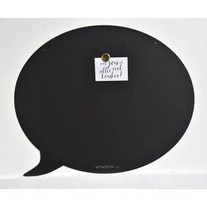 Wonderwall Magneetbord - Memobord Tekstballon zwart - metaal - 50 x 60 cm