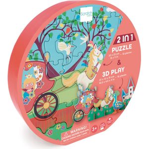 3D puzzel (2-in-1) - prinsessen