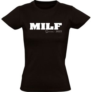 MILF since 2023 Dames T-shirt | mama | moeder | kind | bekend maken