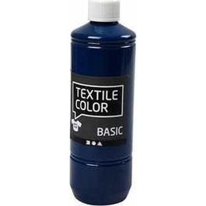 Textielverf - Kledingverf - Blauw - Turquoiseblauw - Basic - Textile Color - Creotime - 500 ml