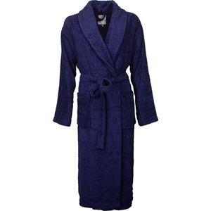 Tenderness Dames Badjas - 100% Katoen - 120 CM - Blauw - Maat L